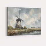 Contemporary Windmill Countryside Abstract Landscape Painting Canvas Wall Art Print Decor Picture Ready to Hang