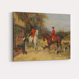 Traditional Fox Hunt Riders Horses And Hounds Country Estate Canvas Wall Art Print Decor Picture Ready to Hang