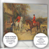 Traditional Fox Hunt Riders Horses And Hounds Country Estate Canvas Wall Art Print Decor Picture Ready to Hang