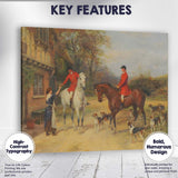 Traditional Fox Hunt Riders Horses And Hounds Country Estate Canvas Wall Art Print Decor Picture Ready to Hang