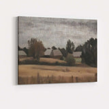 Rustic Farmstead Fields Impressionist Country Landscape Canvas Wall Art Print Decor Picture Ready to Hang