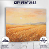 Golden Wheat Field Sunset Rural Landscape Canvas Wall Art Print Decor Picture Ready to Hang