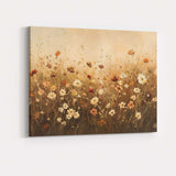 Warm Wildflower Meadow Botanical Field Floral Landscape Canvas Wall Art Print Decor Picture Ready to Hang