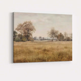 Minimalist Golden Meadow Countryside Landscape Impressionist Canvas Wall Art Print Decor Picture Ready to Hang