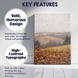 Golden Autumn Meadow Rolling Hills Landscape Impressionist Canvas Wall Art Print Decor Picture Ready to Hang