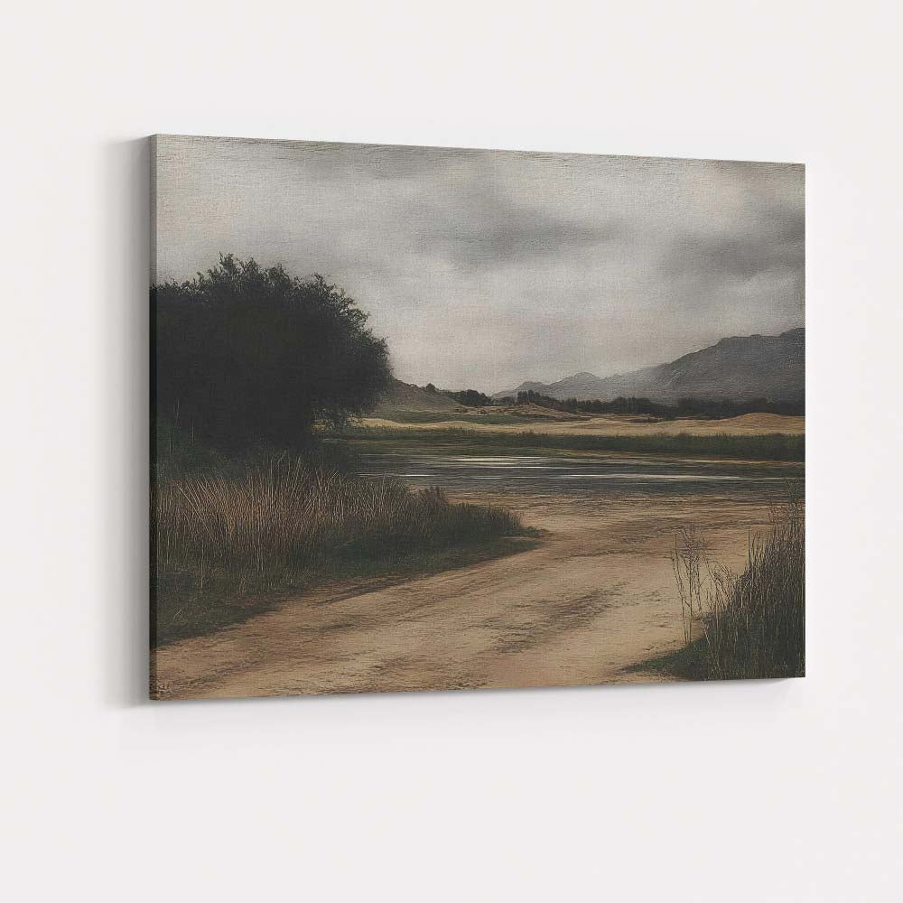 Peaceful Marsh Wetland Mountain Landscape Canvas Wall Art Print Decor Picture Ready to Hang