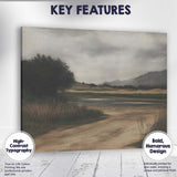 Peaceful Marsh Wetland Mountain Landscape Canvas Wall Art Print Decor Picture Ready to Hang