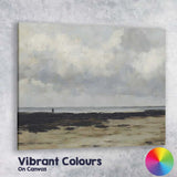 Moody Coastal Shoreline Dramatic Cloudscape Impressionist Canvas Wall Art Print Decor Picture Ready to Hang