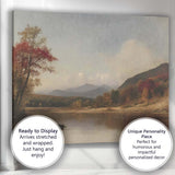 Autumn Mountain Lake Scenic Landscape Impressionist Canvas Wall Art Print Decor Picture Ready to Hang