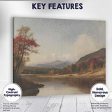 Autumn Mountain Lake Scenic Landscape Impressionist Canvas Wall Art Print Decor Picture Ready to Hang