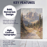 Misty Mountain Forest Valley Scenic Landscape Painting Canvas Wall Art Print Decor Picture Ready to Hang