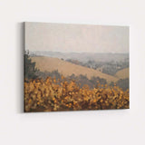 Soft Autumn Hillside Woodland Landscape Impressionist Painting Canvas Wall Art Print Decor Picture Ready to Hang