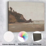 Minimal Coastal Headland Beach Seascape Impressionist Canvas Wall Art Print Decor Picture Ready to Hang