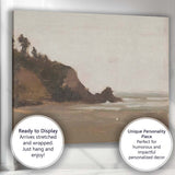 Minimal Coastal Headland Beach Seascape Impressionist Canvas Wall Art Print Decor Picture Ready to Hang