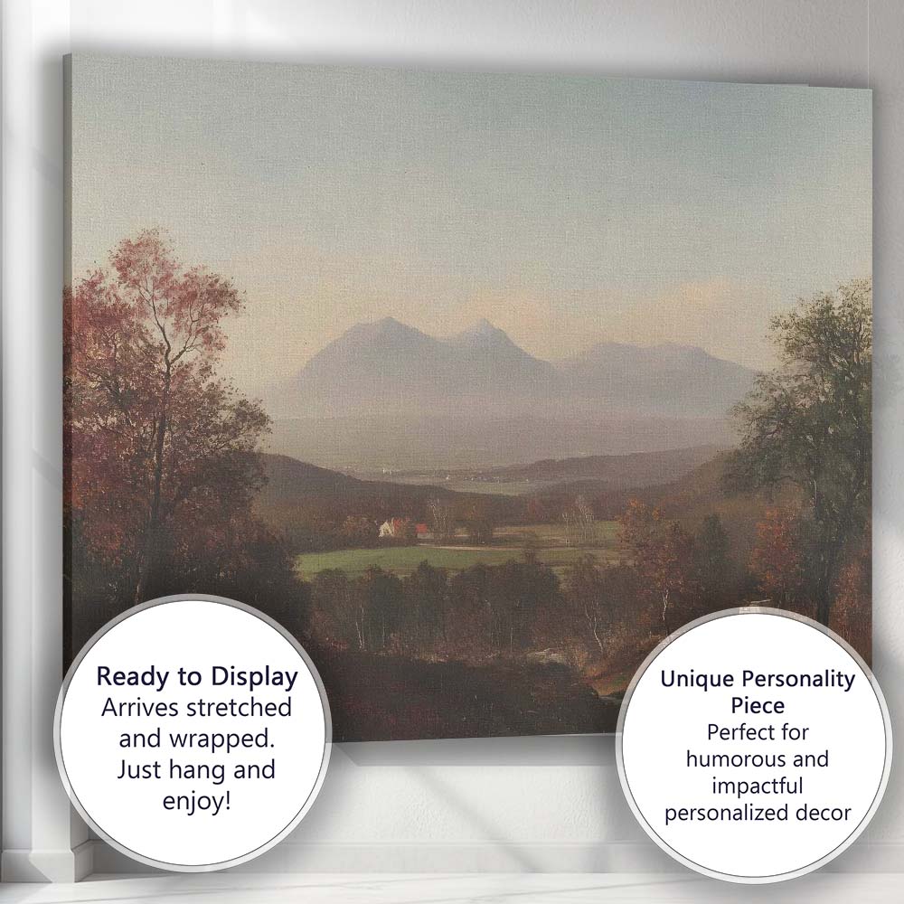 Autumn Mountain Valley Scenic Landscape Impressionist Canvas Wall Art Print Decor Picture Ready to Hang