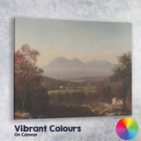 Autumn Mountain Valley Scenic Landscape Impressionist Canvas Wall Art Print Decor Picture Ready to Hang