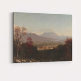 Panoramic Mountain Valley Vista with Autumn Trees and Warm Light Canvas Wall Art Print Decor Picture Ready to Hang