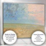 Minimalist Pastel Sky Open Field Abstract Landscape Canvas Wall Art Print Decor Picture Ready to Hang