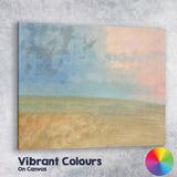 Minimalist Pastel Sky Open Field Abstract Landscape Canvas Wall Art Print Decor Picture Ready to Hang