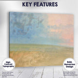 Minimalist Pastel Sky Open Field Abstract Landscape Canvas Wall Art Print Decor Picture Ready to Hang
