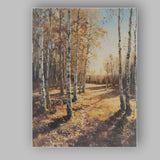 Autumn Red Forest Reflection Woodland Landscape Canvas Wall Art Print Decor Picture Ready to Hang