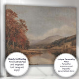 Classic Autumn Lakeside Woodland Landscape Canvas Wall Art Print Decor Picture Ready to Hang