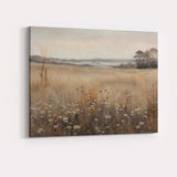 Neutral Meadow Wildflower Landscape Canvas Wall Art Print Decor Picture Ready to Hang