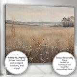 Neutral Meadow Wildflower Landscape Canvas Wall Art Print Decor Picture Ready to Hang