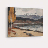 Snow Capped Mountain Lake Serene Wilderness Landscape Canvas Wall Art Print Decor Picture Ready to Hang