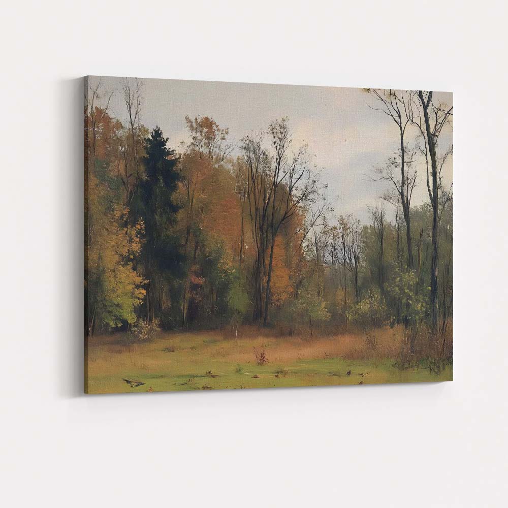 Peaceful Woodland Clearing Autumn Trees Landscape Canvas Wall Art Print Decor Picture Ready to Hang