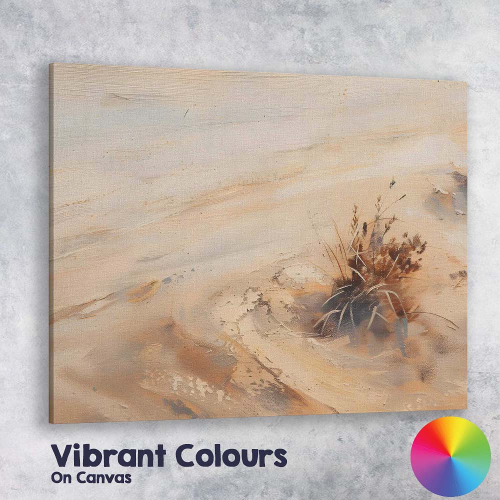 Minimal Abstract Sand Dune Grass Neutral Textured Landscape Canvas Wall Art Print Decor Picture Ready to Hang