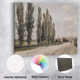 Country Poplar Tree Lined Rural Road Landscape Canvas Wall Art Print Decor Picture Ready to Hang