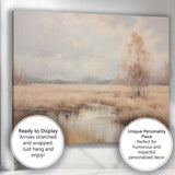 Pastel Wetland Reflection Landscape Serene Nature Canvas Wall Art Print Decor Picture Ready to Hang
