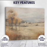 Autumn Trees Rolling Hills Misty Rural Landscape Canvas Wall Art Print Decor Picture Ready to Hang