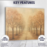 Golden Tree Lined Avenue Autumn Path Landscape Canvas Wall Art Print Decor Picture Ready to Hang