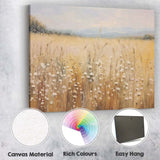 Golden Summer Meadow White Blossom Field Landscape Canvas Wall Art Print Decor Picture Ready to Hang