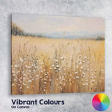 Golden Summer Meadow White Blossom Field Landscape Canvas Wall Art Print Decor Picture Ready to Hang