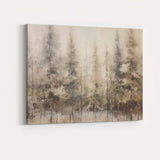 Abstract Misty Pine Forest Monochrome Woodland Canvas Wall Art Print Decor Picture Ready to Hang
