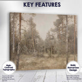 Soft Neutral Pine Woodland Woodland Landscape Painting Canvas Wall Art Print Decor Picture Ready to Hang