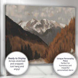 Snow Capped Mountain Autumn Valley Landscape Canvas Wall Art Print Decor Picture Ready to Hang