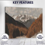 Snow Capped Mountain Autumn Valley Landscape Canvas Wall Art Print Decor Picture Ready to Hang