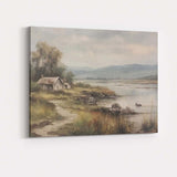Autumn Mountain Lake Golden Woodland Landscape Canvas Wall Art Print Decor Picture Ready to Hang