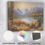 Majestic Mountain Lake Scenic Wilderness Landscape Canvas Wall Art Print Decor Picture Ready to Hang
