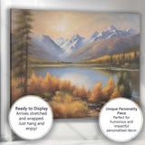 Majestic Mountain Lake Scenic Wilderness Landscape Canvas Wall Art Print Decor Picture Ready to Hang