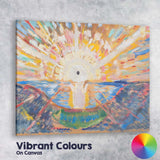 Colourful Abstract Sunrise Seascape Expressionist Painting Canvas Wall Art Print Decor Picture Ready to Hang