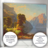 Majestic Mountain Lake Sunrise Classical Landscape Canvas Wall Art Print Decor Picture Ready to Hang