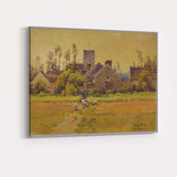 Rustic Village Shepherd and Sheep Pastoral Countryside Canvas Wall Art Print Decor Picture Ready to Hang