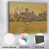 Rustic Village Shepherd and Sheep Pastoral Countryside Canvas Wall Art Print Decor Picture Ready to Hang