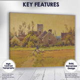 Rustic Village Shepherd and Sheep Pastoral Countryside Canvas Wall Art Print Decor Picture Ready to Hang