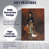 Elegant Victorian Lady Autumn Leaves Portrait Painting Canvas Wall Art Print Decor Picture Ready to Hang